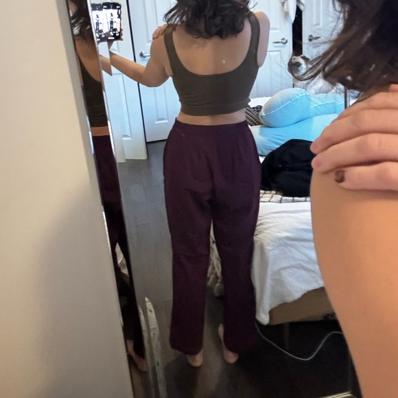 Maroon petite trousers (size 8) - Picture 3 of 4